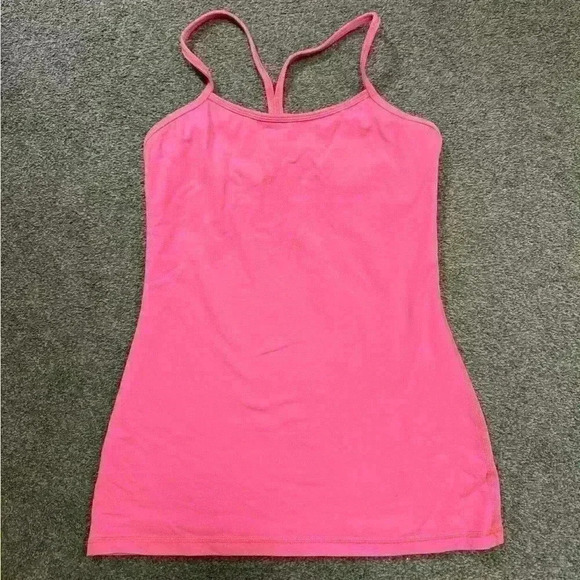 Lululemon Power Y Tank in Barbie Pink Size 6 - Picture 3 of 6